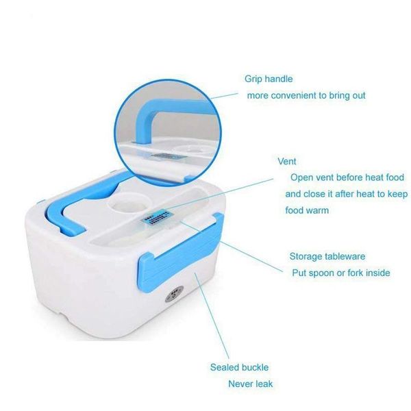 

портативный электроподогрев lunch box для автомобиля 12v 110v 220v электрической закуски нас подключи контейнер для еды грелка отопления сох