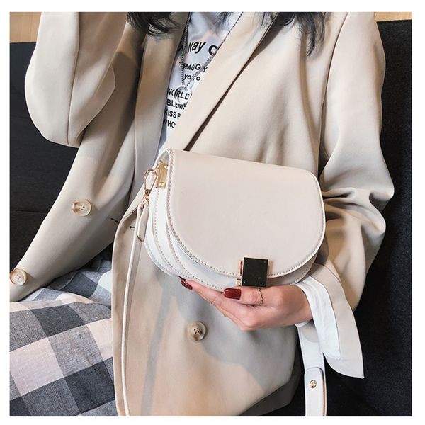

super fire small shoulder saddle saddle crossbite women's versatile ins women's bag spring new 2020 fashion high sense shoulder ba