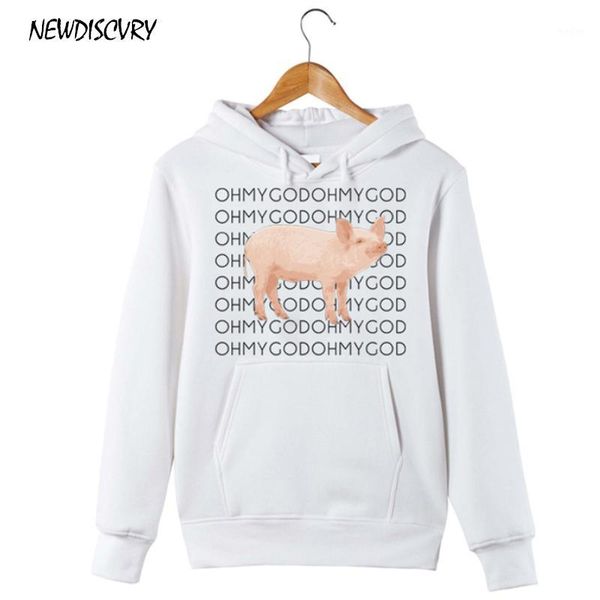 

newdiscvry shane dawson oh my god pig printed hoodie 2018 fashion spring funny graphic sweatshirt youth hooded pullover1, Black