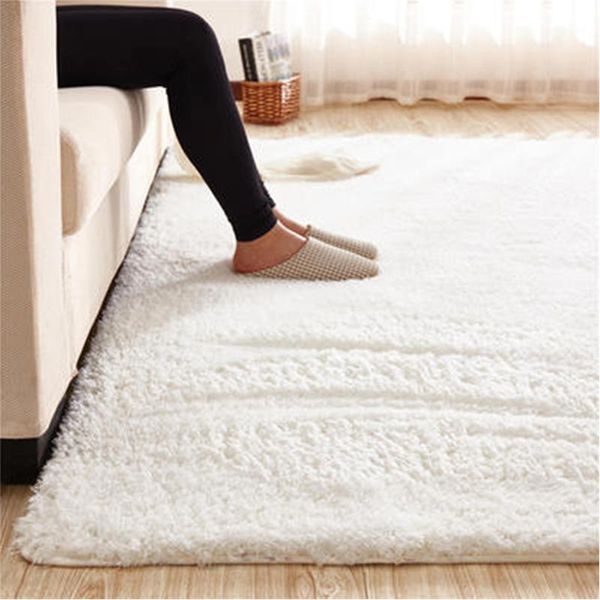 

nordic shaggy plush area rug white fluffy rug carpets for living room decor faux fur anti skid soft carpet for kids bedroom grey1