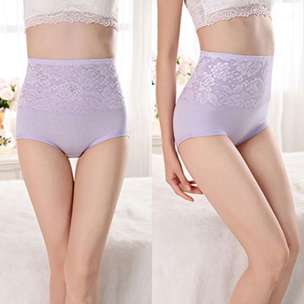 

breathable cotton underwear women fashion floral print panties body shaper high waist briefs female comfort big size underpants1, Black;pink