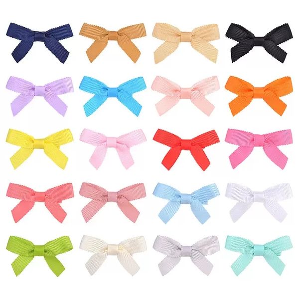

summer fashions ins  colors 2.7 inch hair accessories hand made ribbon baby kids girls barrettes cute bowknot hairpins children hairclips, Slivery;white