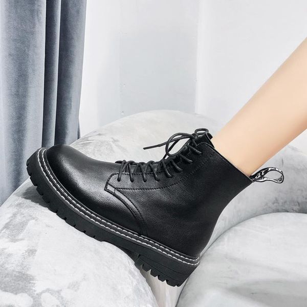 

new black casual women shoes winter genuine leather women's boots fashion trend comfortable soft wild warm short tube boots