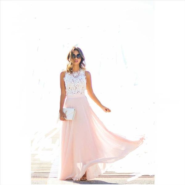 

2019 new womens retro dress solid color floral lace openwork stitching dress womens casual party wild dress womens, Black;gray
