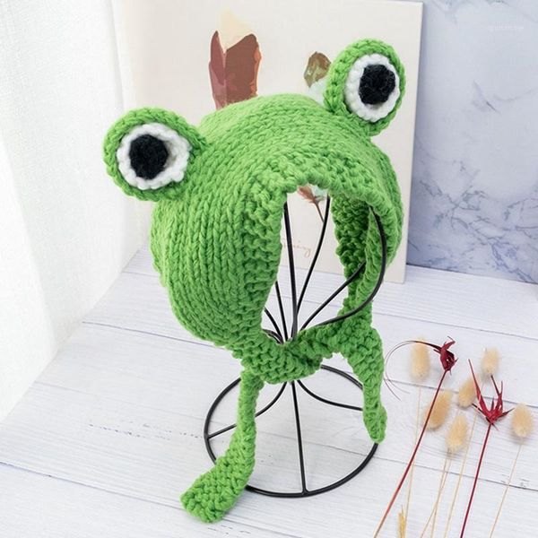 

beanie/skull caps winter cute women frog hat crochet knitted costume beanie hats cap gift hip-hop pography prop party1, Blue;gray