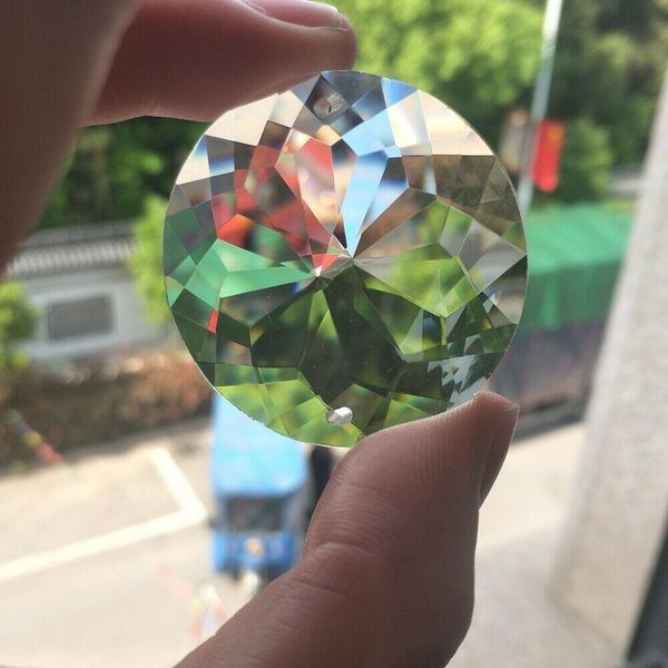 

bling 45mm flower heart arrow faceted glass crystal goth chandelier prism 2holes hanging pendant sunctcher mobile xms tree h jllnao