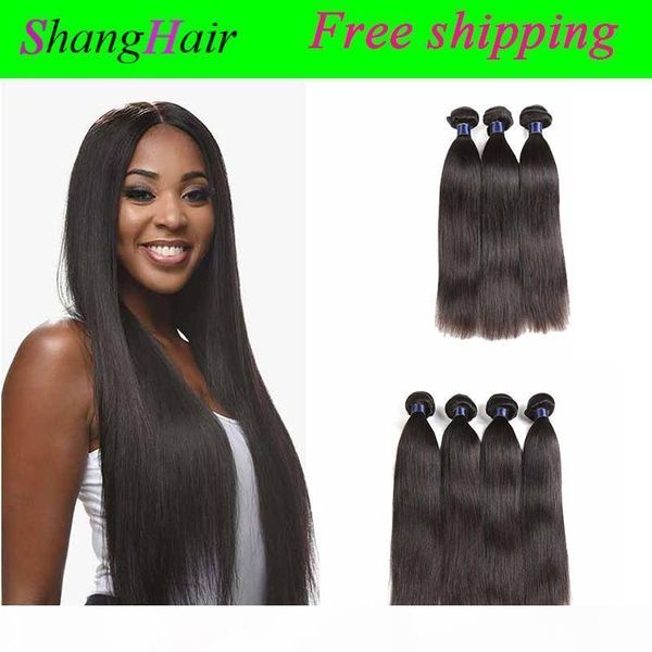 

indian straight human hair extensions brazilian unprocessed virgin human hair weaves indian straight hair bundles 100g pcs natural black