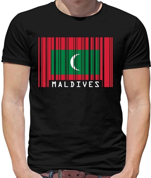 

версия для печати t shirt mens коротким рукавом hot maldives barcode стиль флага - mens crewneck t-shirt - 7 цветов футболка спортивная с ка