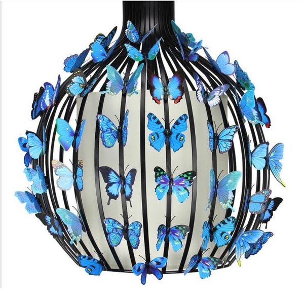 

butterflies wall stickers home decor multicolor double layer 3d butterfly sticker 12pcs/lot for decoration on the liv bbyvnk