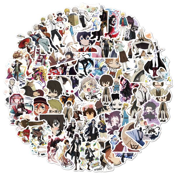 

100 pcs no repeating stray dogs car sticker for lapskateboard pad bicycle motorcycle ps4 phone luggage decal pvc guitar fridge stickers