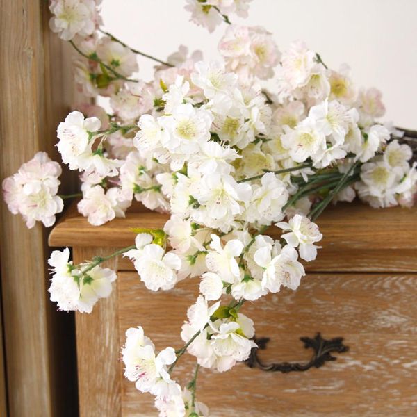 

fengrise 2m pink sakura flower cherry rattan wedding arch flower for wedding backdrop artificial flower wedding hanging garland wmtjcf