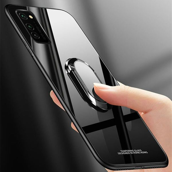 

tempered glass samsung galaxy a51 case luxury ring holder hard phone cover for a71 s20 note 20 ultra s10 lite a31 m31s