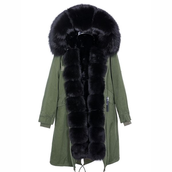 

women 2021 winter new fox fur jacket british style size thin 20real ladies'clothing clothing mgon, Black
