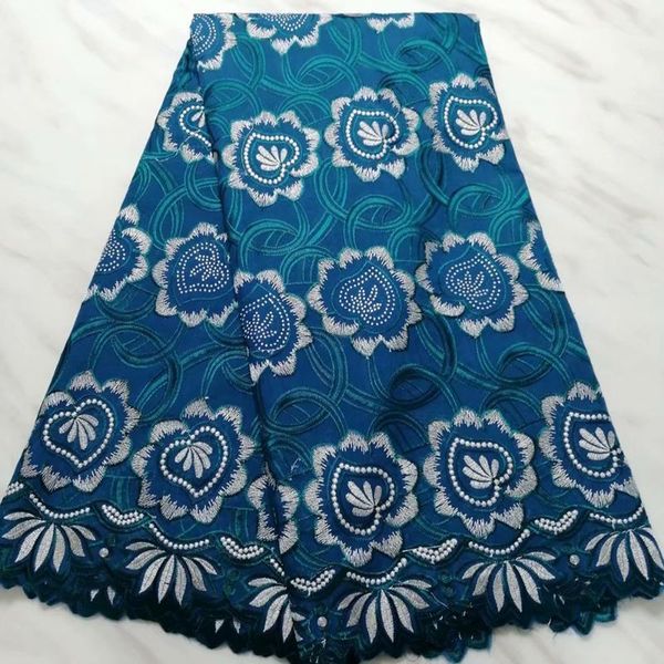 

2020 latest french lace fabric with stones flower embroidery african nigerian george lace fabric for sewing dress, Pink;blue
