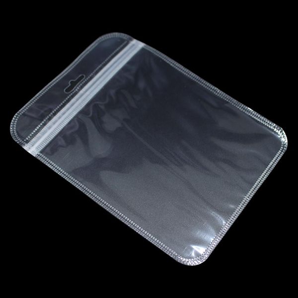 

500pcs lot wholesale transparent plastic grocery retail storage ziplock packaging bag with hang hole for crafts electronics pack h wmtrol