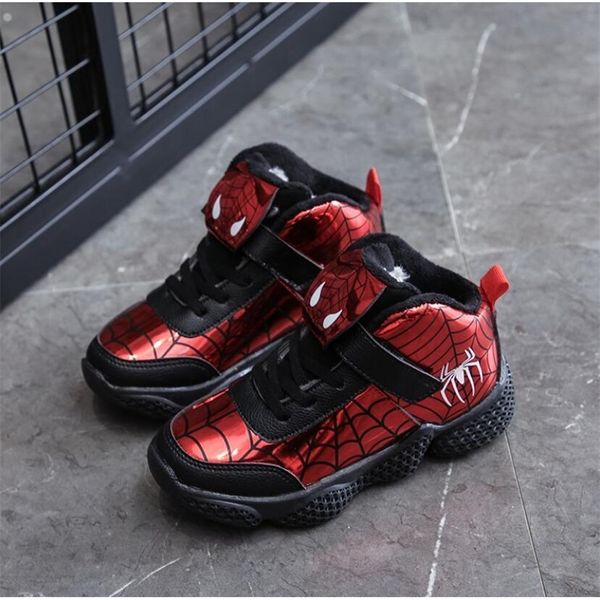 

new winter kids running shoes color matching children's tennis breathable sport shoes fashion footwear girls boys sneakers y200103, Black;red