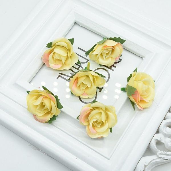 

10pcs silk roses flower wall diy gifts box bridal accessories clearance artificial flowers christmas decoration for home wedding f wmterh