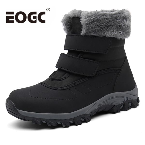 

women boots waterproof winter shoes women snow boots platform keep warm mid-calf winter boots with fur heels botas mujer t200425, Black