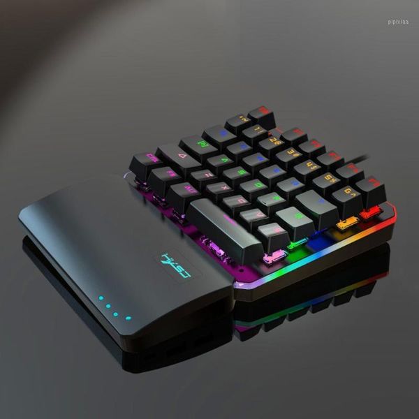 

new rgb lighting one-handed mechanical keyboard, backlit gaming keyboard, multiple lights1