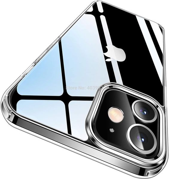 

12 mini / pro max прозрачный мягкий силиконовый высокого качества tpu clear противоударный для iphone se