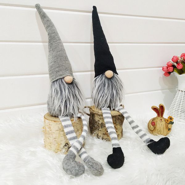 

no elf christmas claus santa faced dolls home decorations