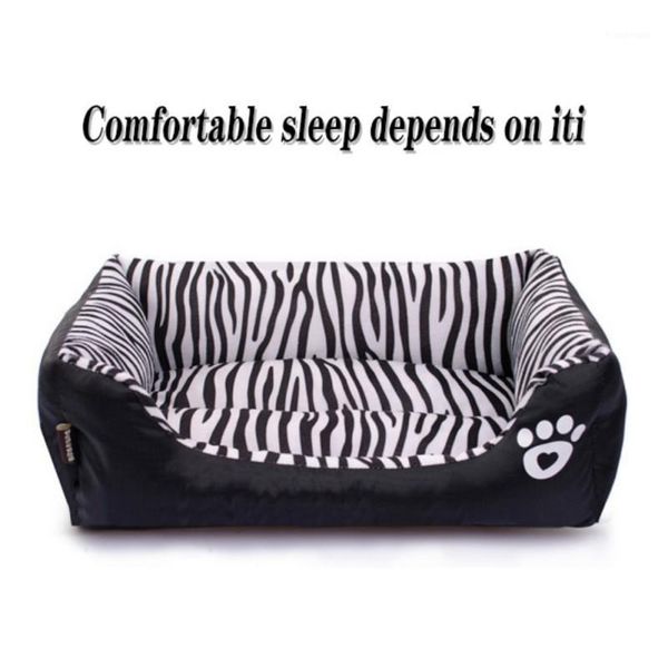 

black stripe autumn winter thickening dog bed for keeping warm kitten puppy warm nest dog accessories1