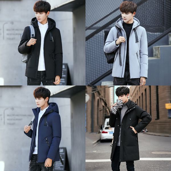 

eg7f new 2020 womens winter coats long cotton casual fur hooded jackets warm female overcoat coat ing, Black