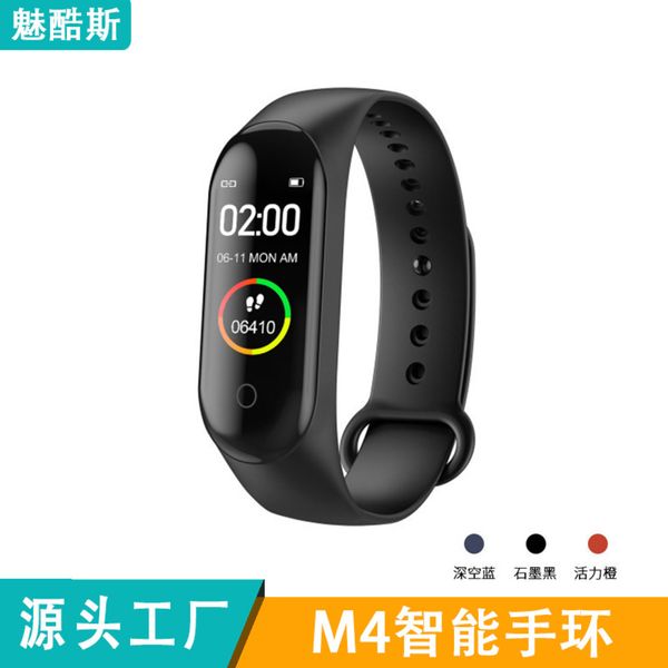 

waterproof m4 wearfit heart rate wechat music control hand lifting smart sports bracelet