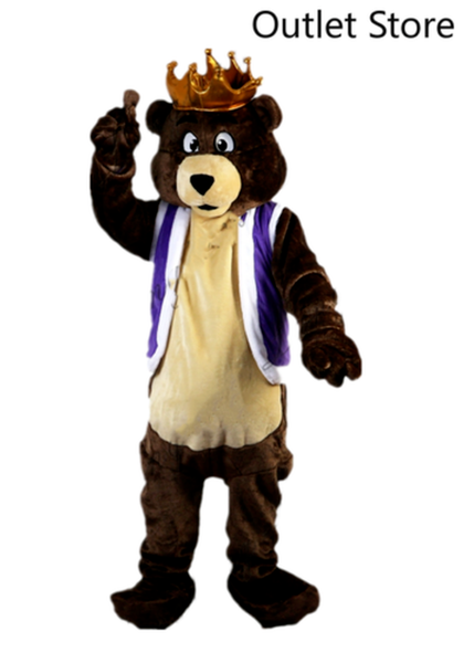 Mascot CostUmeshAllyShallowen Pasqua Cartoon Bear Mascot Costume Party Christmas Costume di campagna pubblicitaria su larga scala