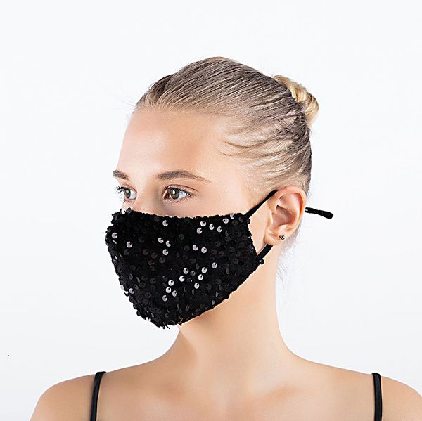 

fashion club washable reusable bling sequins protective face mask dustproof dhl ing