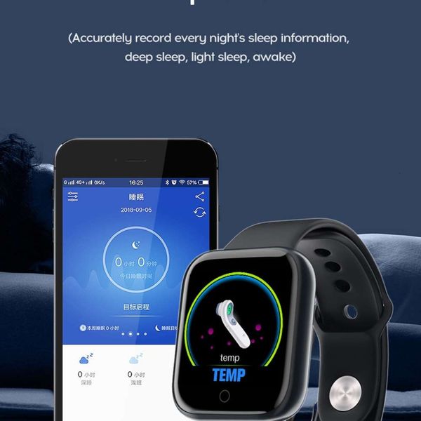 

smart exercise heart rate blood prsure bluetooth body temperature watch health gift