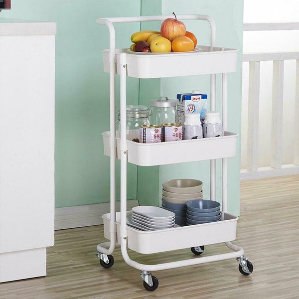 

3tier heavy duty abs rolling utility cart cartivity artage art craft корзина белый