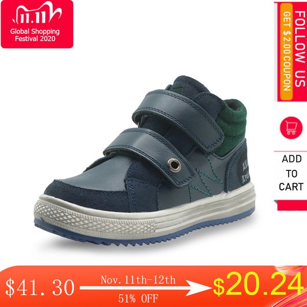 

apakowa autumn genuine leather ankle martin boots for boys new children' patched flat kids shoes eur 25-29, Black;grey