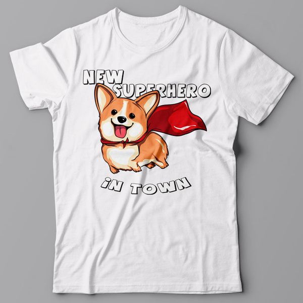 

corgi new superhero in town superdog dog puppy graphic tee design harajuku funny s sport hooded sweatshirt hoodie men t shirt