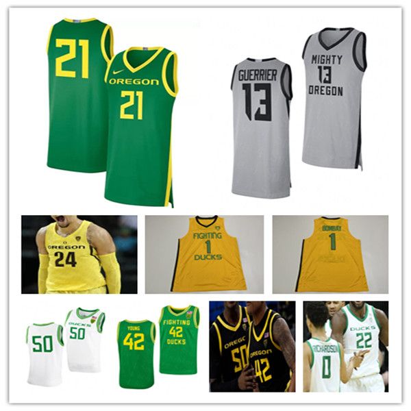 Oregon Ducks Basketballtrikot College Will Richardson Jacob Young De'Vion Harmon Quincy Guerrier N'Faly Dante Eric Williams Jr. Franck Kepnang Rivaldo Soares 4XL