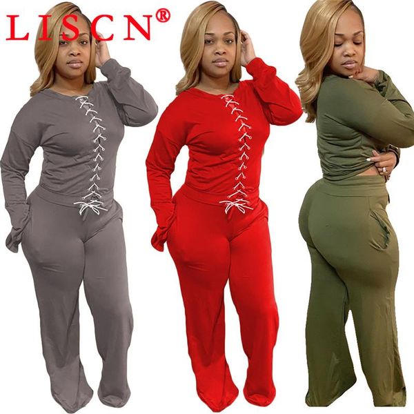

wholesale two piece set women long sleeve shirt pants outfits hoodie leggings sportswear fashion women clothing klw5282, Gray