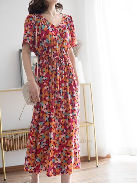 

women dress 2020 new color wave dot print dress1, Black;gray