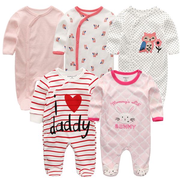 

summer baby girls clothing long sleeve cotton newborn pajamas i love daddy printed baby rompers ropa bebe clothes 201027, Blue