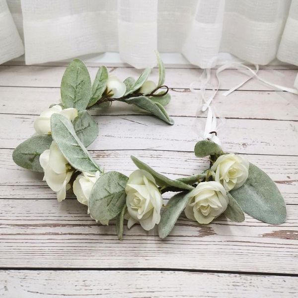 

rose flowers crown women wedding headband women wedding hair accessories girl floral garland wedding floral qylbim