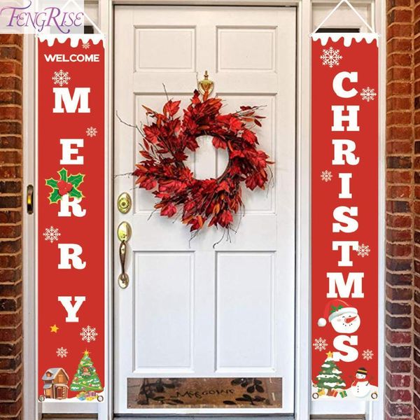 

fengrise merry decorations for home porch sign ornaments christmas door decor 2019 xmas hanging