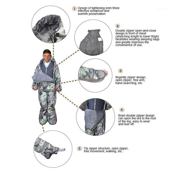 

sleeping bags lite wearable bag warming for walking hiking camping outdoor drop 1