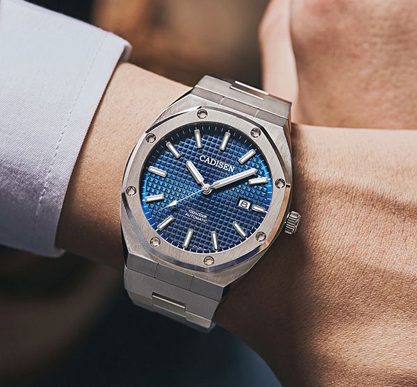 

2020 новый конструктор класса люкс мужские часы механические автоматическая синий часы мужчины 100m водонепроницаемый вскользь бизнес светящ