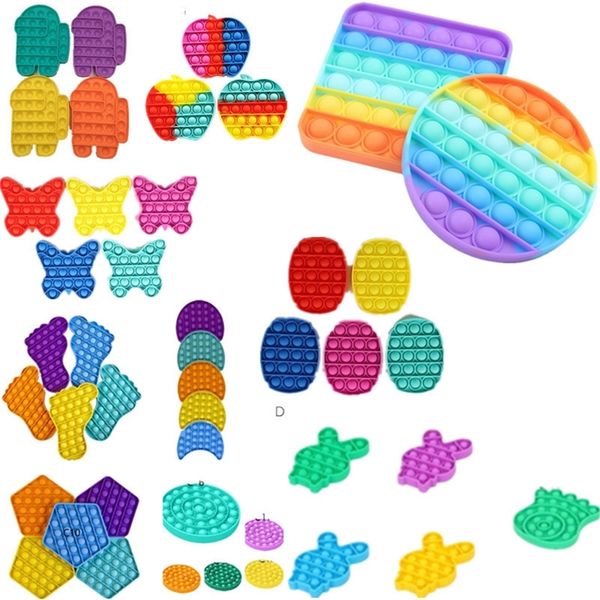 

multi shapes push pops bubble sensory toy 2021 kid funny anti-stress pops it fidget toys squeezy squishy stress reliever gifts h12101
