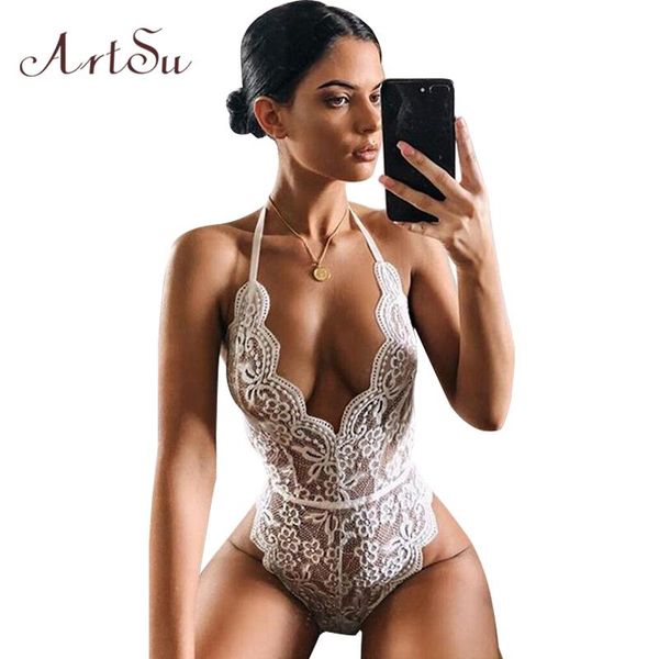 

women bodysuit lace hollow out backless bodysuits clubwear black bodycon female catsuit body romper asju41016, Black;white