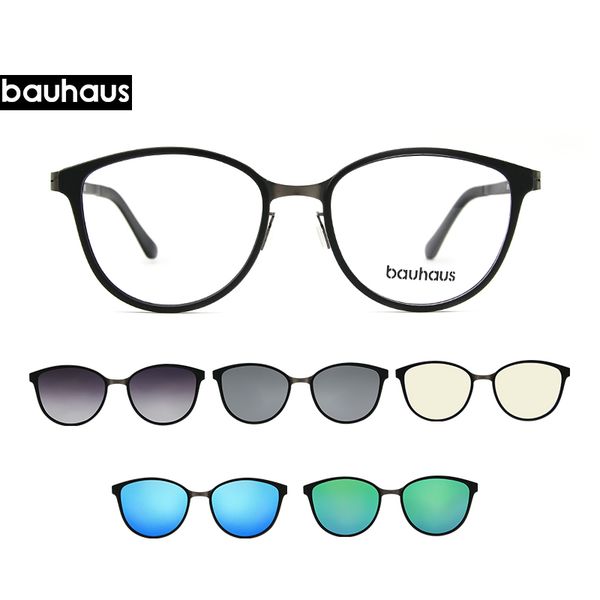 

clip on cat eye eyewear frames women frame 3in1 memory core inside polarized magnet clip sunglasses women magnet frame myopia 1006, White;black