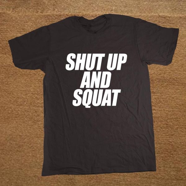 

летний новый shut up and приседания t shirt мужчины с коротким рукавом печатный o-образным вырезом мультфильм футболки топы спортивные с кап