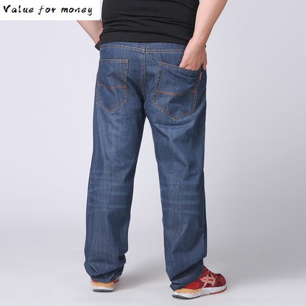 

size large 30-46 man jeans casual lightweight fashion stretch famous men jeans long pants spring classic jeans q0105, Black;white
