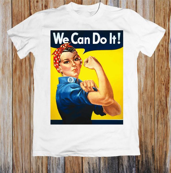 

мы можем сделать это рози клепальщик poster мужская футболка street плюс размер tee shirt спорта толстовка с капюшоном толстовка