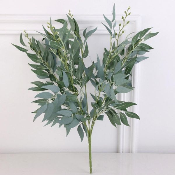 

decorative flowers & wreaths 1pcs willow leaves home decoration artificial plants party supplies for living room1