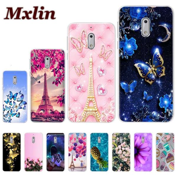 

qanokia 6 shock case, nokia 6 5 3 2 soft silicone back cover, matte patternlk